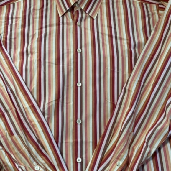 Martin Gordon Red and Pink Hued Stripped Shirt - Picture 4 of 7